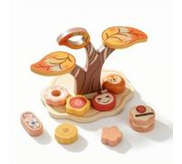 Qianly Arbre à sserts en Bois Service à sserts Éducatif Jeu D'imitation pour Enfants, Tout-Petits, École Maternelle