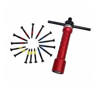 Qianly Arrache- Vis autoperceusesTarauuses Manuel Extracteur à Manivelle Traverle Robuste Extracteur Vis, Rouge, 15 PC