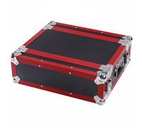 Qianly Audio Equipment Enclosure Mountable Poignée Ergonomique Audio Equipment Enclosure pour Équipement Poignées Encastrées Mallette Transport Équipement, Noir+Rouge