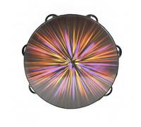 Qianly avec Double Rangée Cymbalettes Léger avec Cymbalettes Ergonomique Instrument pour Enfants, Danseurs, Éveil Musical, Scène, Particules Lumineuses