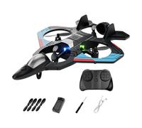 Qianly Avion Télécommandé Chasseur à Voilure Fixe Planeur Aéronef de Loisir Jouet avec Fonction de à 360 Degrés Adapté pour Entraînement Au Pilotage E, 1 Batterie