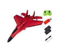 Qianly Avion Télécommandé Fixe équipé D'une Télécommande, Planeur En Mousse Flexible, Modèle pour Enfants, Jouet RC à Hélice, 2 Rouges