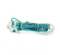 Qianly Bande d'Entraînement Spinal Élastique Résistance Cordon Tressé Sangle de Traction avec Poignées Textiles Antidérapantes Coutures Renforcées pour, Blanc Et Bleu 8mm