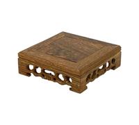 Qianly Base en Bois Artisanale Traditionnelle, Socle en Bois, Présentoir de Base de Bonsaï, Théière Carrée, Vase, Base de Bonsaï pour Plantes D'intérieur, 12 Cm X 12 Cm X 3.8