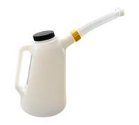 Qianly Bidon D'huile, Pichet D'huile, en PP avec Couvercle, Poignée Ergonomique, Verseur Gradué, Récipient à Huile Polyvalent, étanch, 3l