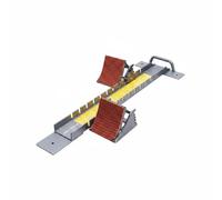 Qianly Bloc de Départ d'Athlétisme Bloc de Départ Piste Sprint Système Réglable Rail Robuste en Alliage Aluminium Repose-pieds Texturés Antiglisse Pointes