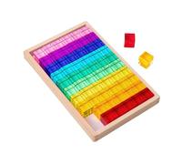 Qianly Blocs de Construction Cubes Empilables Jeu Educatif Sensoriel Coffret en Bois pour Créativité Adapté pour Enfants Formation Motrice Fête, 60 Pièces
