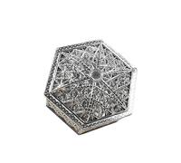 Qianly Boîte à Bonbons Hexagonale Boîte Cadeau Confiseries Boîte Biscuit Chocolat Contenant Réutilisable pour Mariage Anniversaire Fête Réunion Accueil, Argent