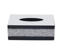 Qianly Boîte à Mchoirs Décorative Élégant | Décoratif, Moderne, Distributeur Mchoirs Rectangulaire, pr Chambre, Bureau, Particuliers, Hôtels, Argent Noir