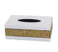 Qianly Boîte à Mchoirs Décorative Élégant | Décoratif, Moderne, Distributeur Mchoirs Rectangulaire, pr Chambre, Bureau, Particuliers, Hôtels, Or