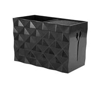Qianly Boîte de Rangement Peigne Organisateur pour Outils Coiffure Support Rangement Ciseaux Conteneur à Peignes Supports pour Pinces Base Amovible Antichoc, Noir