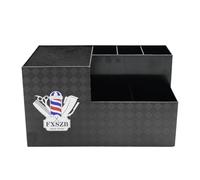 Qianly Boîte de Rangement pour Ciseaux de Coiffeur Organisateur pour Accessoires Salon Support Outils de Coupe avec Intérieur Amovible Adapté Styliste Statio, Noir