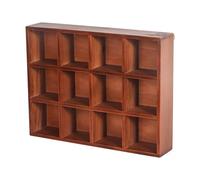 Qianly Boîte d'ombre Suspendue en Bois, présentoir d'objets de Collection, étagère Murale pour Tasses à thé, Figurines, balles de Baseball rustiques, modèle A