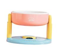 Qianly Bol d'alimentation pour Chiens Adpied pour Animaux de Compagnie Non Glissade Easy Cleanable Réglable Hauteur Polyvalent Chaton Puppy Pet Food, Rose