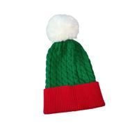 Qianly Bonnet de Noël en Douce, Idéal comme Cadeau d'anniversaire Ou pour Un Spectacle de Danse, Adultes Vert Rouge