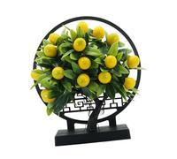 Qianly Bonsaï Artificiel de Fruits, Reproduction Réaliste D'un Arbre Fruitier Chinois pour Une Utilisation En Intérieur, Idéal pour La Décoration de, Citron