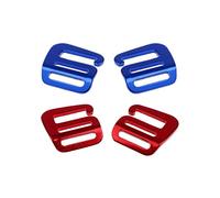 Qianly Boucles de 25 Mm en Alliage D'aluminium pour Sangles et Ceintures, Crochets en G pour Sangles de Bagages et Accessoires de Ceinture, Bleu et Rouge
