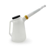 Qianly Broc à avec Bec Flexible Gradué Récipient Mesure D' Moteur Anti-Fuite Bidon avec Bouchon pour Garage, 4L