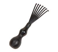 Qianly Brosse de Nettoyage de Peigne Outil de Nettoyage de Brosse à Cheveux Détachant Multifonction avec Manche Long En PP Facile à Utiliser Convient à La Ma, noir