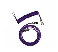 Qianly Câble d'Extension Clavier USB Câble Spiralé Connecteur Cuivre Durabilité Supérieure pour Utilisation Continue Adapté au Poste de Travail Gaming, Purple, Usb Port