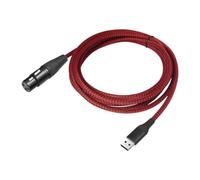 Qianly Câble USB Vers XLR Femelle, Adaptateur et Convertisseur Mic Link avec Puce de Décodage Intégrée, Idéal pour L'enregistrement sur, 200cm