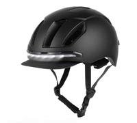 Qianly Casque avec Éclairage LED Haute Visibilité Casque Intelligent Connecté Équipement Protection pour Motards, Navetteurs, Noir, L