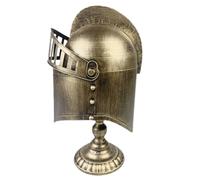 Qianly Casque Guerrier Médiéval Décoratif Réaliste Ornement en Forme Casque Médiéval Robuste Pièce Collection Historique pr Passionnés D'histoire