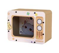 Qianly Cat Bed Cat Scratcher Gift Pet Toy Playhouse Grand Meuble Robuste Condo Cardboard Lounge Lounge