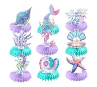 Qianly Centres de Table Sirène En Nid D'abeille, Jolies Décorations sous-marines pour Une Fête