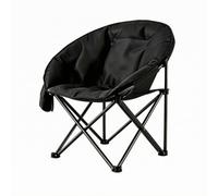Qianly Chaise Lune Pliante Pliable Chaise Camping Rembourrée Robuste Siège Pliant, Noir, Noir