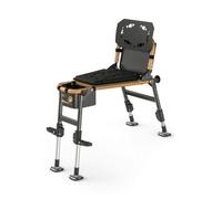 Qianly Chaise Pêche Pliante Confortable Siège Pêche avec Porte-Accessoires Robuste pour Pêcheurs, Double Support De Canne Kit De Démarrage + Kit D Angle À 4 Pièces - Essentiel pour Deux Cannes