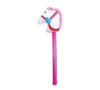 Qianly Cheval Gonflable, Accessoire de Déguisement, Ballon pour Fêtes de Cowboys, Rose