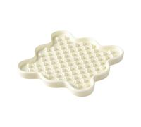 Qianly Chien Affaire du Plateau de mangeoire Lent pour Chien Licking Matlick Pad Pet Pet Bowl pour Un Tapis apaisant, Blanc