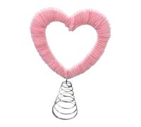 Qianly Cimier de Sapin en Forme de Coeur Ornement de Saint-Valentin Décoration d'arbre et Pointe d'amour Robuste et Douillet Adapté pour La Maison Le Mariage, Rose