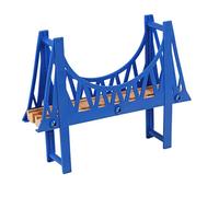 Qianly Circuit de Train en Bois avec Pont Ferroviaire - Jouet éducatif et Cadeau D'éveil Idéal pour Les Enfants - Décoration Intérieure, 21cmx4.5cmx7cm