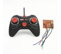 Qianly Circuit Imprimé Télécomman Télécommandé Carte Réception avec Antenne Facile à Installer Jouet pour Modélisme, Télécommande À Quatre Voies + Carte Réceptrice Fréquence 27 MHz