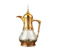 Qianly Coffee Pot Arabe Café Carafe avec bouffée de bouteille d'eau froide chaude pour boissons chaudes ornements de ménage, or