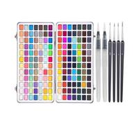 Qianly Coffret Aquarelle 168 Couleurs avec Pinceaux à Eau, Parfait pour Les Artistes