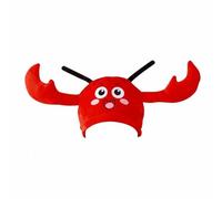 Qianly Coiffe Homard Chapeau Animal Bonnet Crustacé Casque Déguisement avec Pinces Expression Joyeuse Doux et Respirant Adapté aux Fêtes à Thème Spectacles Photos Vie Quotidienne