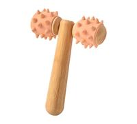 Qianly Compact T Shape Massager Portable Double Roue Accessoire Massage Corps Visage Ergonomique Léger Adapté Massothérapie, Rose