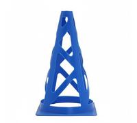 Qianly Cône d'Entraînement Agilité Marquage Signalisation Flexible avec Corps Creux Résistant au Vent et Rangement Empilable Adapté à Parcours d'obstacles, Bleu