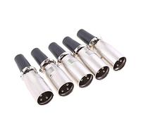 Qianly Connecteur de Câble Audio XLR 3 Broches Femelle MIC 5X