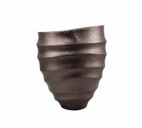 Qianly Contenant-Pot Métallique Texturé Polyvalent Pot Fleurs en Métal Pratique Vase Table pr lon, Hôtels, L