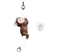 Qianly Corde à Grimper Singe, Jouet éducatif et Portable avec Effets Sonores Amusants, Idéal pour Développer La Motricité Fine Des Enfants. Jeu de Traction I, Brun