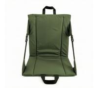 Qianly Coussin Chaise Pliable avec Dossier Léger Siège Sol avec Dossier Épais Siège Stade Portable pour Spectateurs, Campeurs, Camping, Pique-Nique, Vert Armée