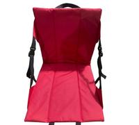 Qianly Coussin Chaise Pliable avec Dossier Léger Siège Sol avec Dossier Épais Siège Stade Portable pour Spectateurs, Campeurs, Camping, Pique-Nique, Rouge