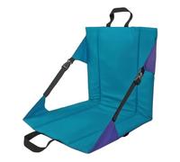 Qianly Coussin Chaise Pliable avec Dossier Léger Siège Sol avec Dossier Épais Siège Stade Portable pour Spectateurs, Campeurs, Camping, Pique-Nique, Bleu Violet