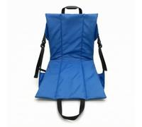 Qianly Coussin Chaise Pliable avec Dossier Léger Siège Sol avec Dossier Épais Siège Stade Portable pour Spectateurs, Campeurs, Camping, Pique-Nique, Bleu Saphir