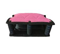 Qianly Coussin Mordant Renforcé Manchette Morsure avec Poignée Compact Manchon Protection pour Chiens, Dresseurs, Dressage, Rose