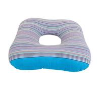 Qianly Coussin Siège Oreiller Donut Coussin Coccyx Rembourré Respirant en Fibre de Polyester pour Soutenir les Fesses et Lombaires Adapté aux Seniors, Bleu